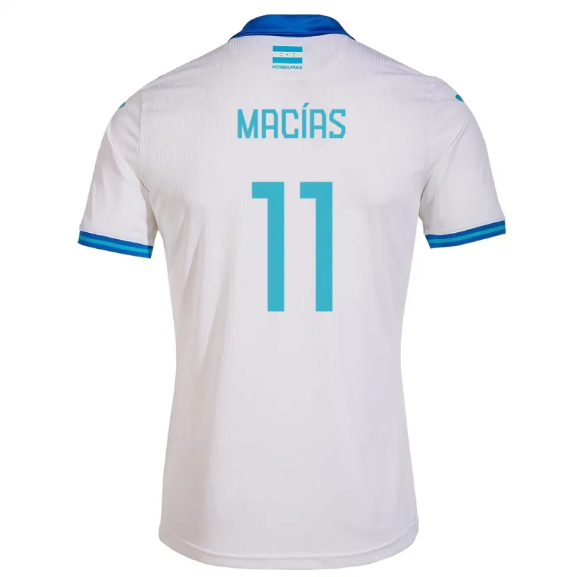 Danxen Dětské Honduras Jefryn Macías #11 Bílý Domů Hráčské Dresy 24-26 Dres