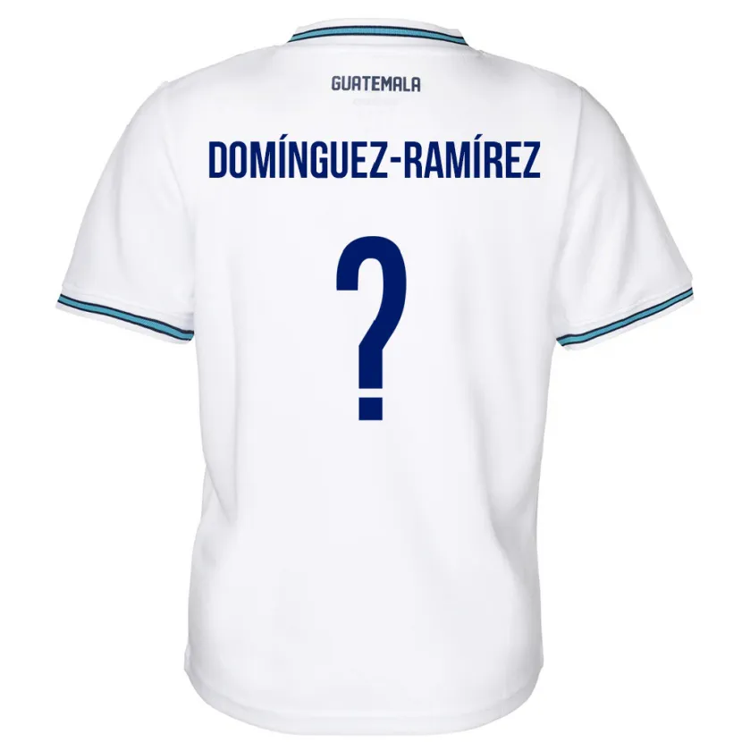 Danxen Dětské Guatemala Marco Domínguez-Ramírez #0 Bílý Domů Hráčské Dresy 24-26 Dres