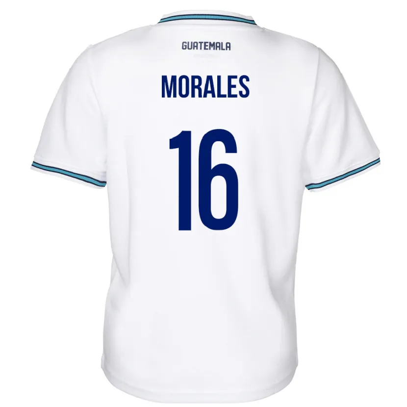 Danxen Dětské Guatemala José Morales #16 Bílý Domů Hráčské Dresy 24-26 Dres