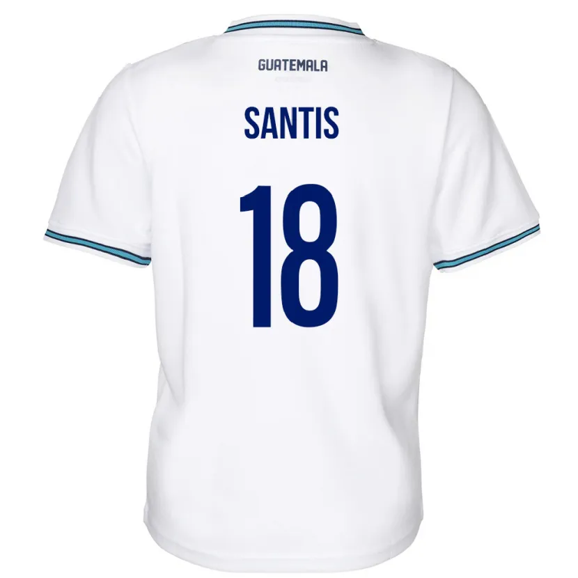Danxen Dětské Guatemala Óscar Santis #18 Bílý Domů Hráčské Dresy 24-26 Dres