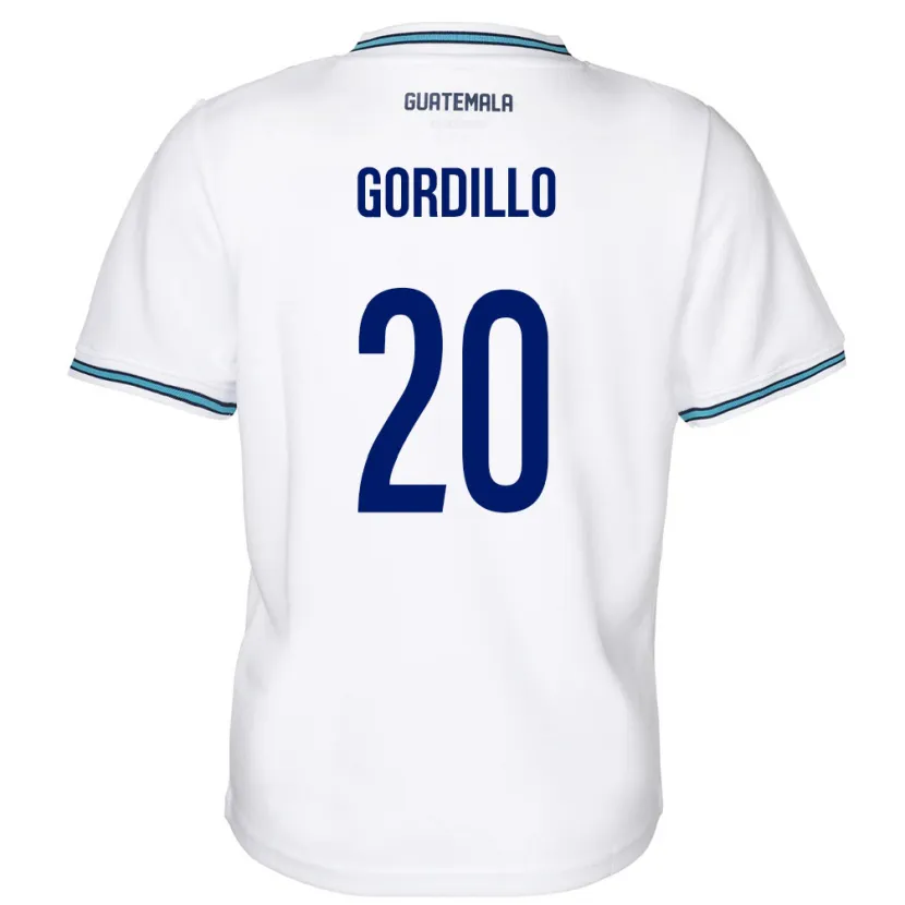 Danxen Dětské Guatemala Gerardo Gordillo #20 Bílý Domů Hráčské Dresy 24-26 Dres