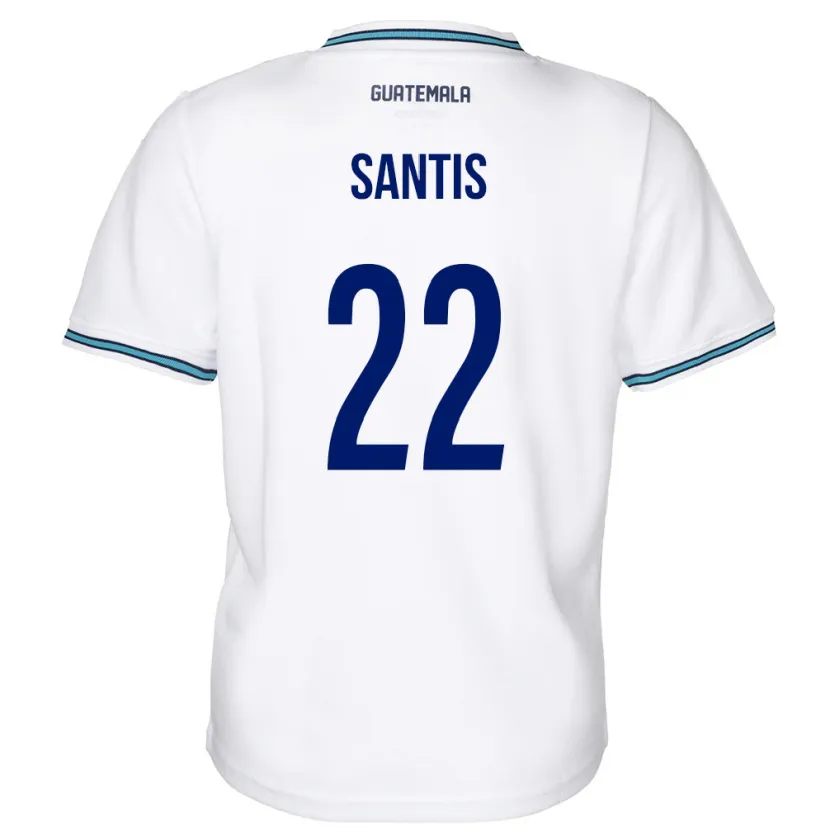 Danxen Dětské Guatemala Diego Santis #22 Bílý Domů Hráčské Dresy 24-26 Dres