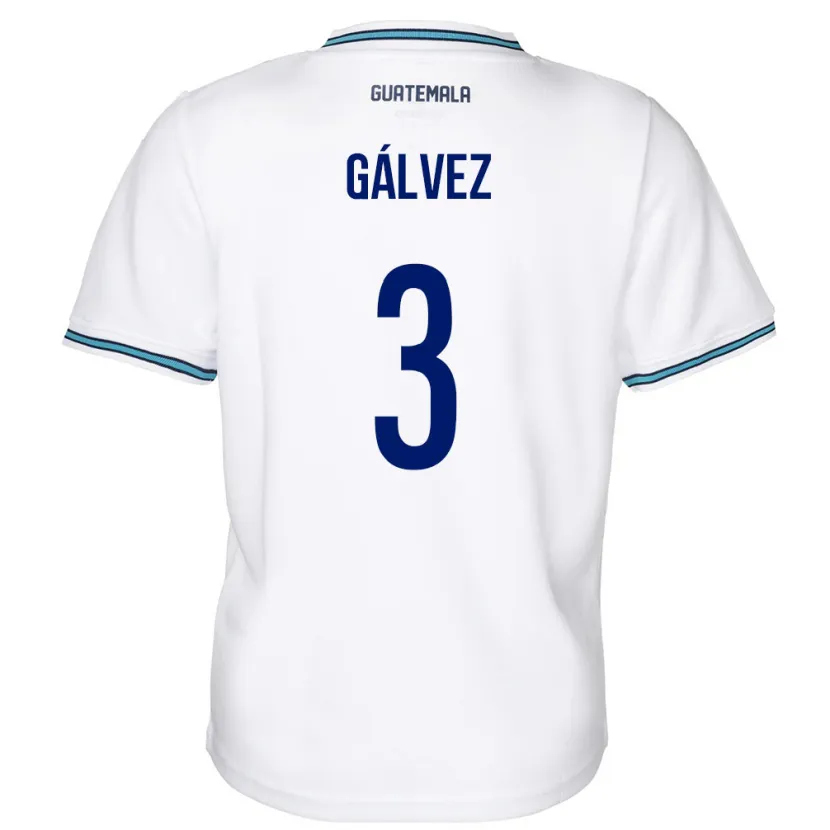 Danxen Dětské Guatemala Fredy Gálvez #3 Bílý Domů Hráčské Dresy 24-26 Dres