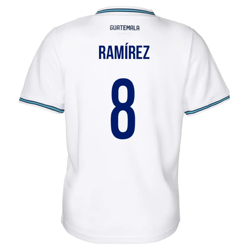 Danxen Dětské Guatemala Dennis Ramírez #8 Bílý Domů Hráčské Dresy 24-26 Dres