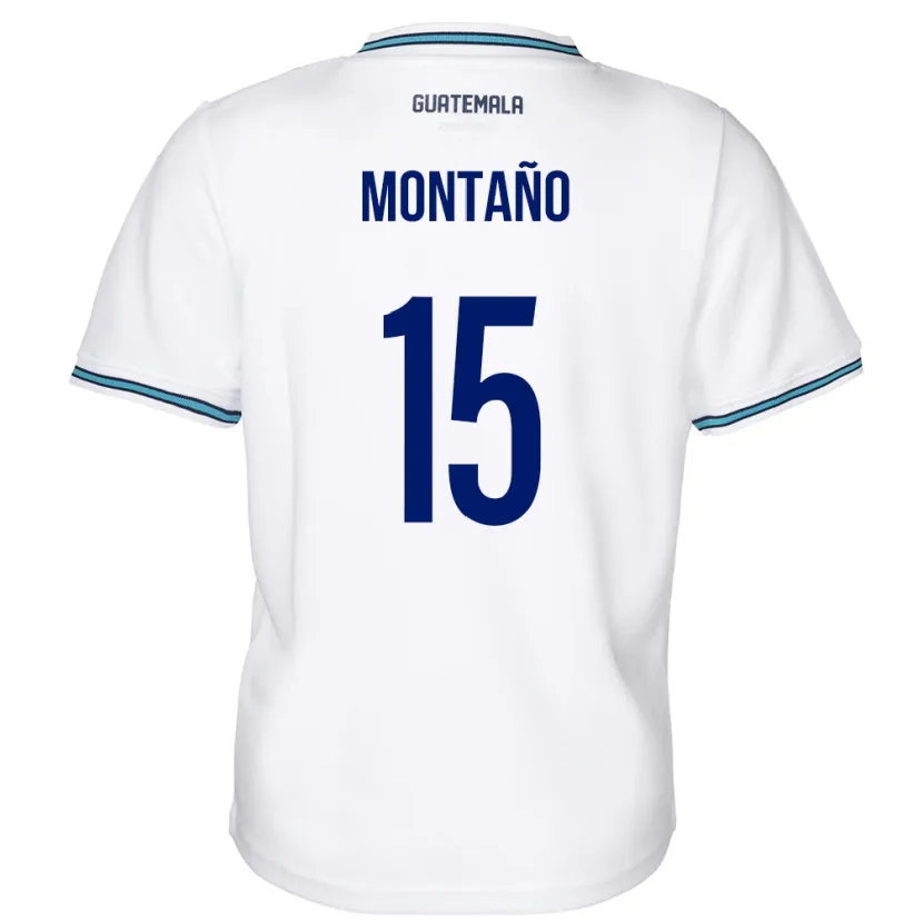 Danxen Dětské Guatemala Figo Montaño #15 Bílý Domů Hráčské Dresy 24-26 Dres