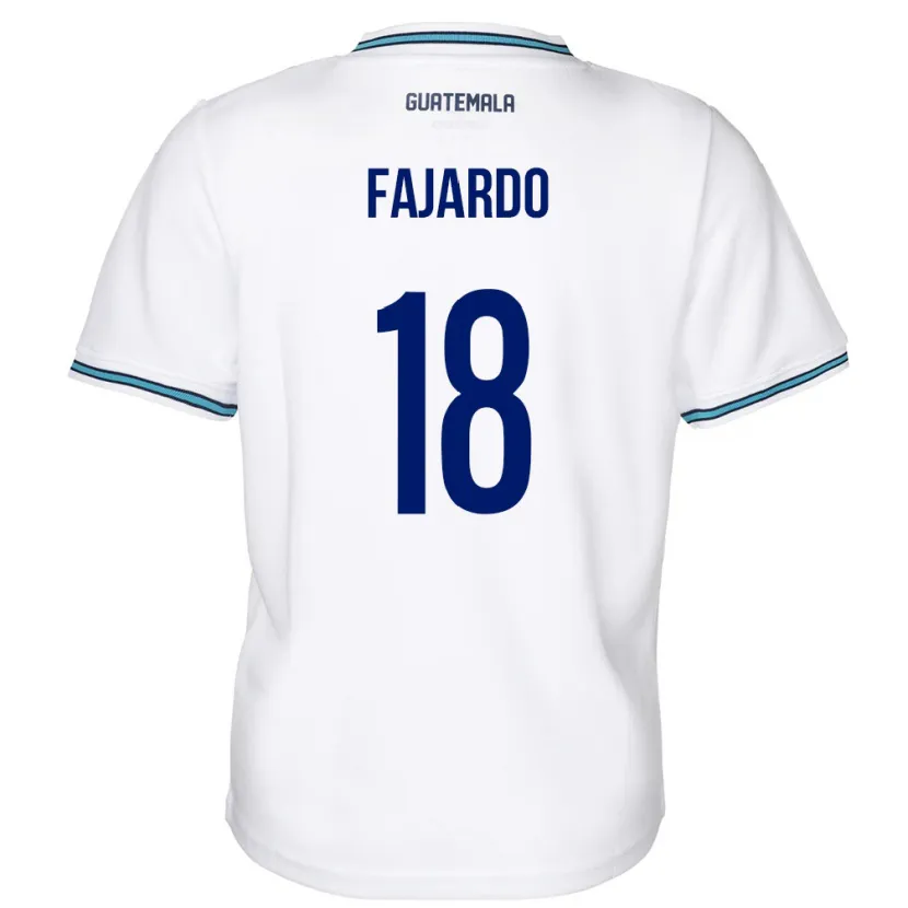 Danxen Dětské Guatemala William Fajardo #18 Bílý Domů Hráčské Dresy 24-26 Dres