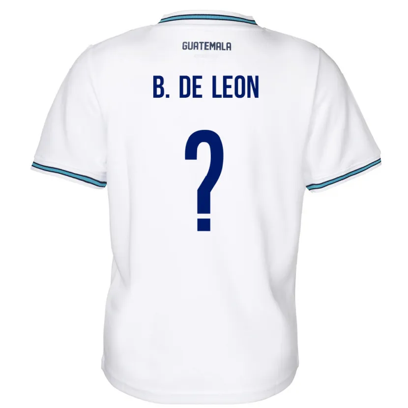 Danxen Dětské Guatemala Brandon De Leon #0 Bílý Domů Hráčské Dresy 24-26 Dres