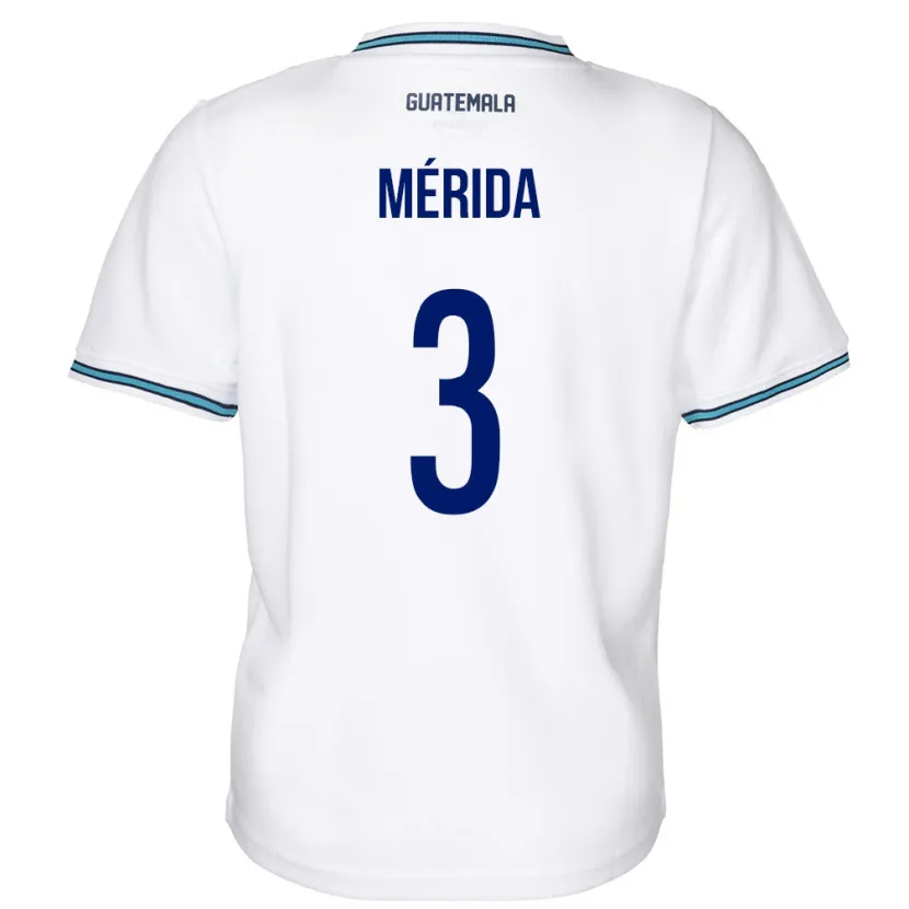 Danxen Dětské Guatemala Daniel Mérida #3 Bílý Domů Hráčské Dresy 24-26 Dres