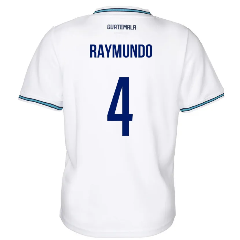 Danxen Dětské Guatemala Cristopher Raymundo #4 Bílý Domů Hráčské Dresy 24-26 Dres
