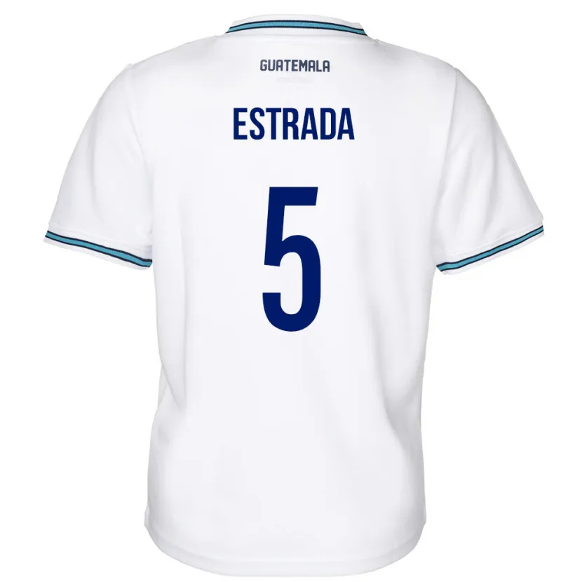 Danxen Dětské Guatemala Elizabeth Estrada #5 Bílý Domů Hráčské Dresy 24-26 Dres