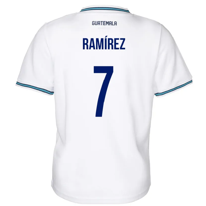 Danxen Dětské Guatemala Leslie Ramírez #7 Bílý Domů Hráčské Dresy 24-26 Dres