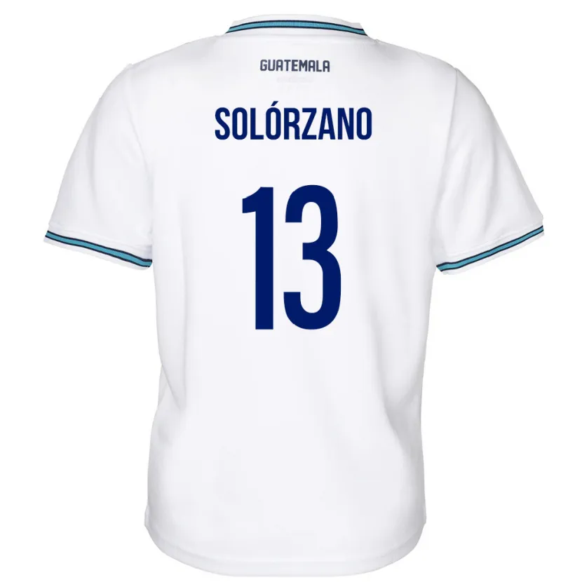 Danxen Dětské Guatemala Aisha Solórzano #13 Bílý Domů Hráčské Dresy 24-26 Dres