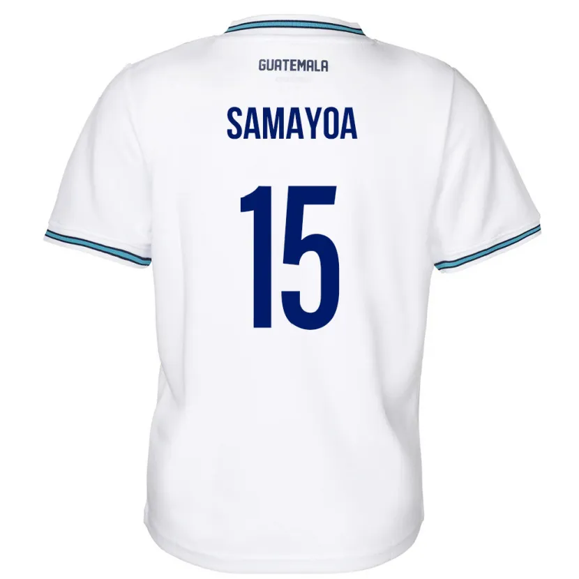 Danxen Dětské Guatemala Giselle Samayoa #15 Bílý Domů Hráčské Dresy 24-26 Dres