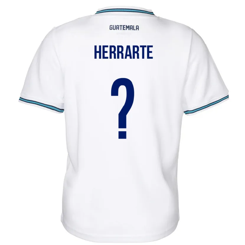Danxen Dětské Guatemala María Herrarte #0 Bílý Domů Hráčské Dresy 24-26 Dres