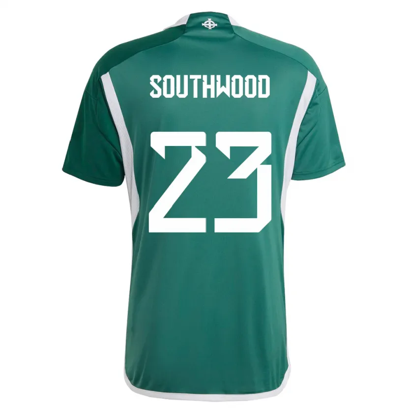 Danxen Dětské Severní Irsko Luke Southwood #23 Zelená Domů Hráčské Dresy 24-26 Dres