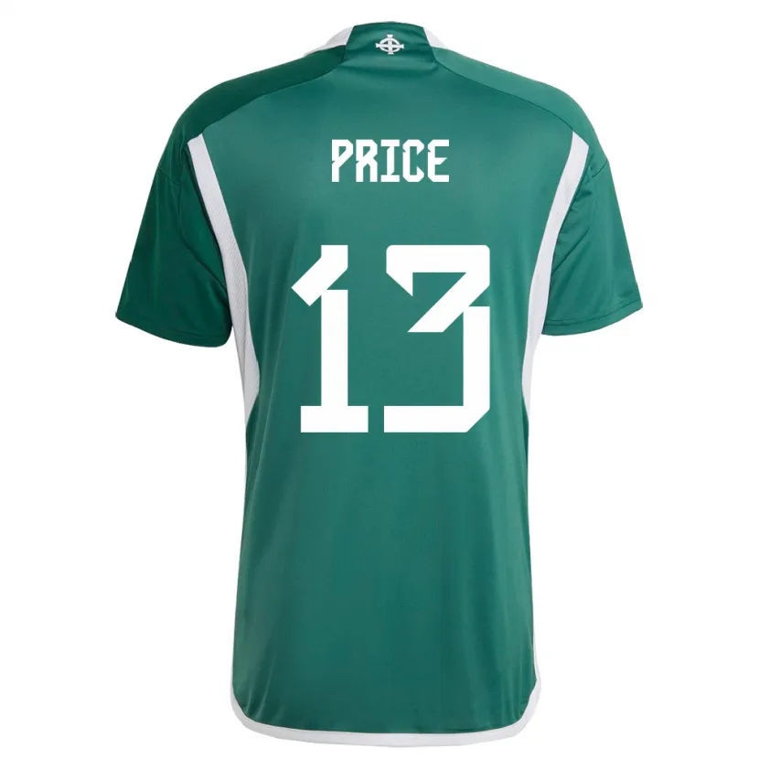 Danxen Dětské Severní Irsko Isaac Price #13 Zelená Domů Hráčské Dresy 24-26 Dres
