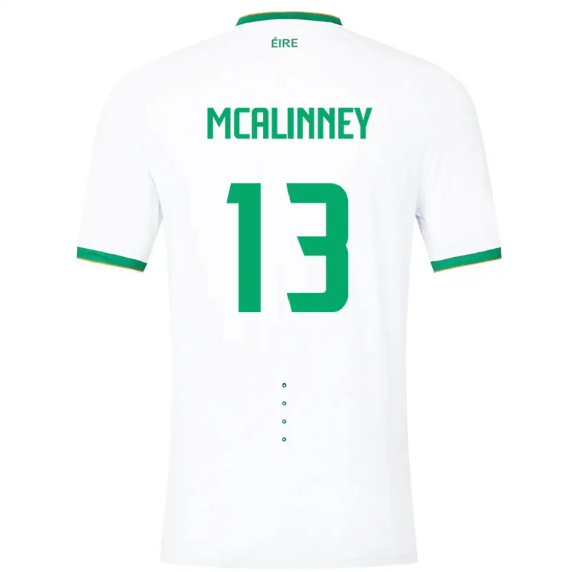 Danxen Dětské Irsko Liam Mcalinney #13 Bílý Daleko Hráčské Dresy 24-26 Dres