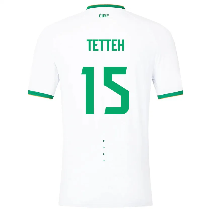 Danxen Dětské Irsko Gideon Tetteh #15 Bílý Daleko Hráčské Dresy 24-26 Dres