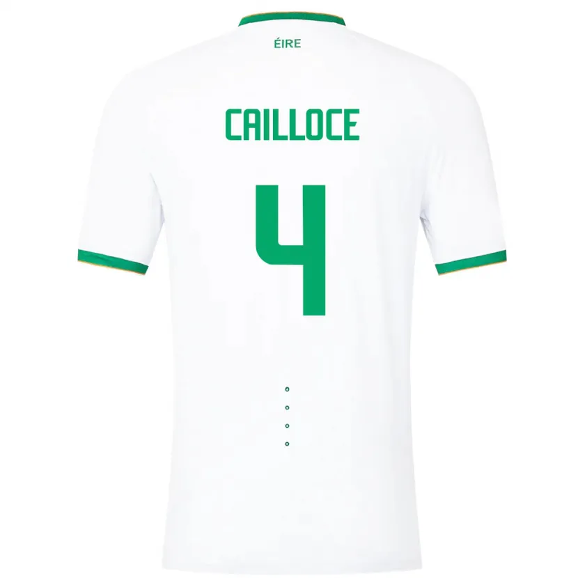 Danxen Dětské Irsko Luca Cailloce #4 Bílý Daleko Hráčské Dresy 24-26 Dres