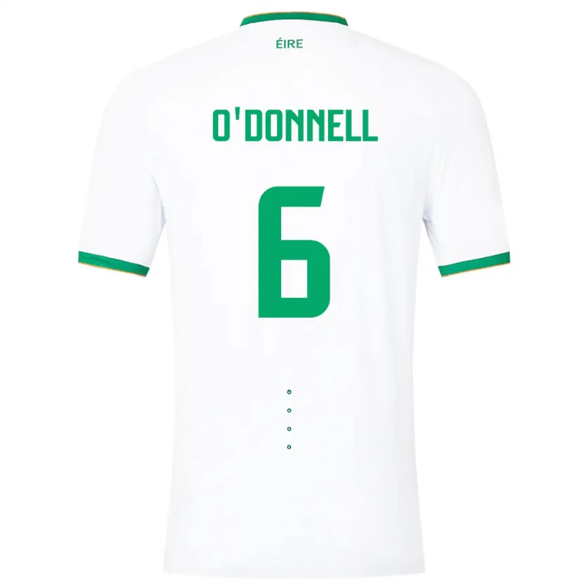Danxen Dětské Irsko Luke O'donnell #6 Bílý Daleko Hráčské Dresy 24-26 Dres
