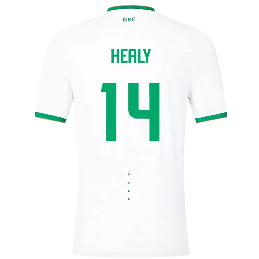 Danxen Dětské Irsko Freya Healy #14 Bílý Daleko Hráčské Dresy 24-26 Dres