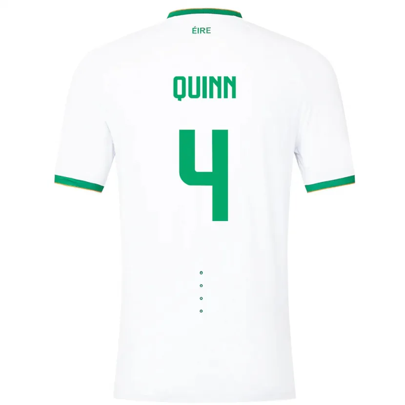Danxen Dětské Irsko Louise Quinn #4 Bílý Daleko Hráčské Dresy 24-26 Dres