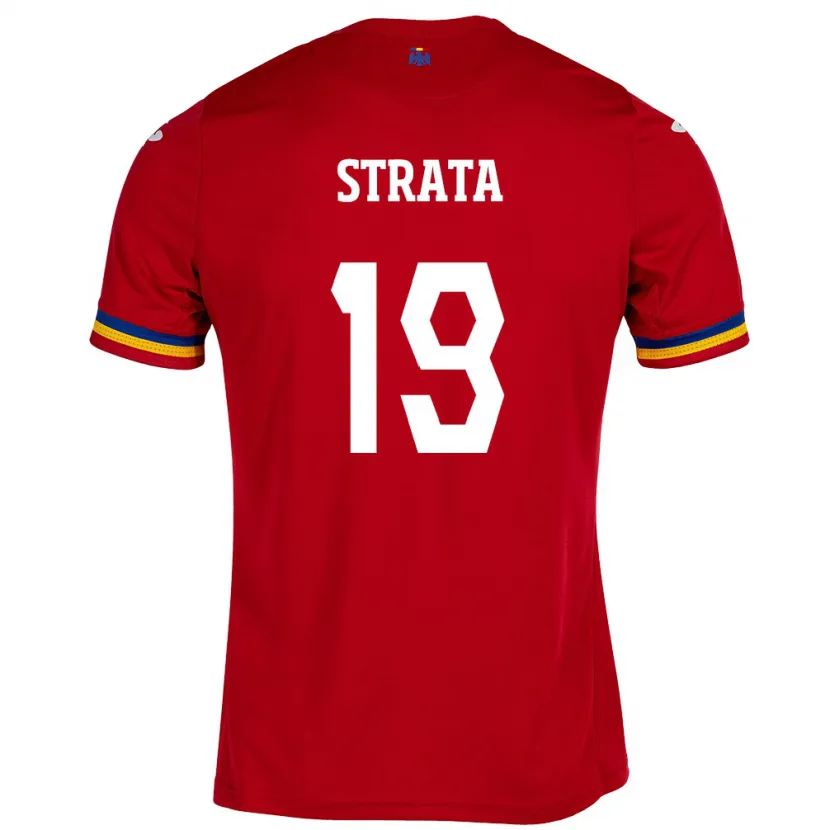 Danxen Dětské Rumunsko Tony Strata #19 Červené Daleko Hráčské Dresy 24-26 Dres