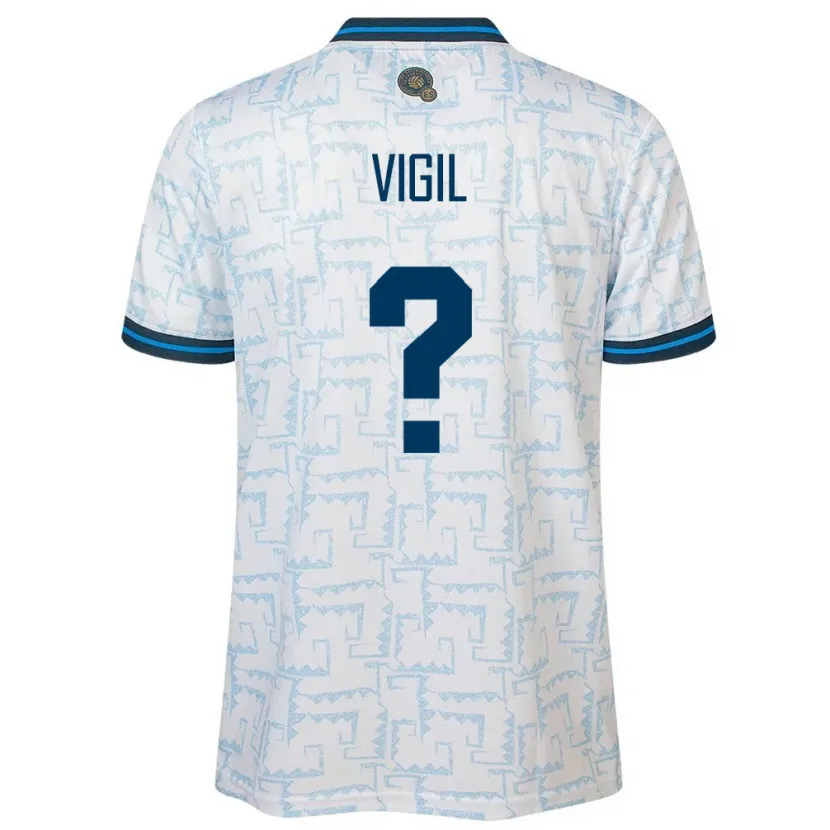 Danxen Dětské Salvador Eduardo Vigil #0 Bílý Daleko Hráčské Dresy 24-26 Dres
