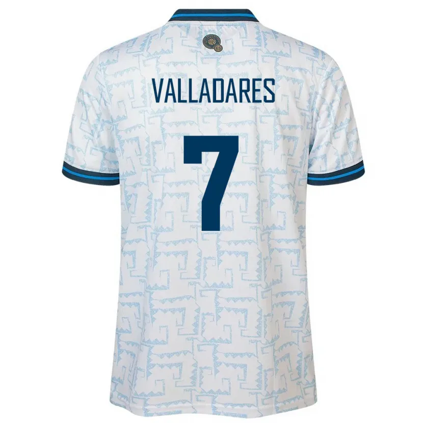Danxen Dětské Salvador Jefferson Valladares #7 Bílý Daleko Hráčské Dresy 24-26 Dres