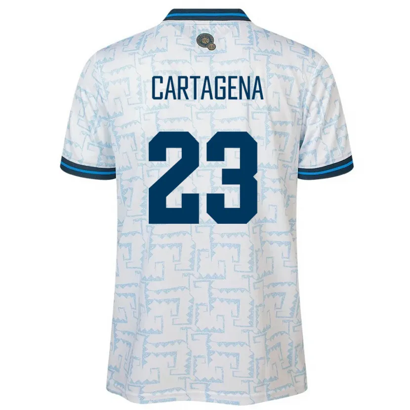 Danxen Dětské Salvador Melvin Cartagena #23 Bílý Daleko Hráčské Dresy 24-26 Dres