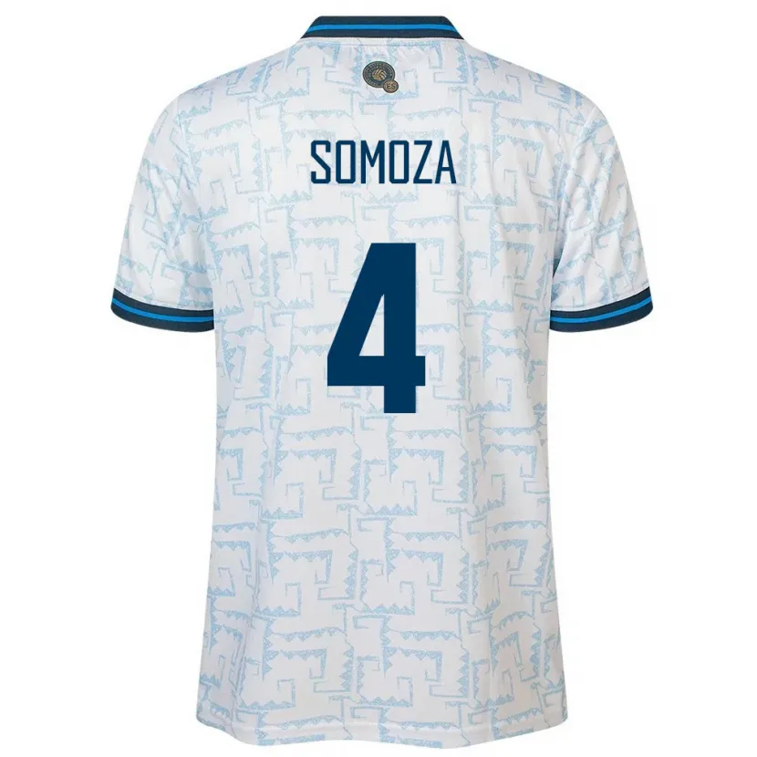 Danxen Dětské Salvador Néstor Somoza #4 Bílý Daleko Hráčské Dresy 24-26 Dres