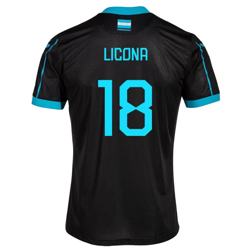 Danxen Dětské Honduras Marlon Licona #18 Černá Daleko Hráčské Dresy 24-26 Dres