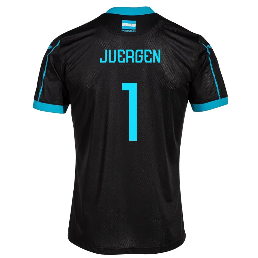 Danxen Dětské Honduras Juergen García #1 Černá Daleko Hráčské Dresy 24-26 Dres