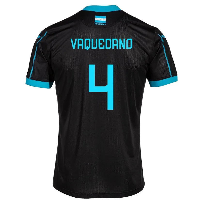 Danxen Dětské Honduras Brayan Vaquedano #4 Černá Daleko Hráčské Dresy 24-26 Dres