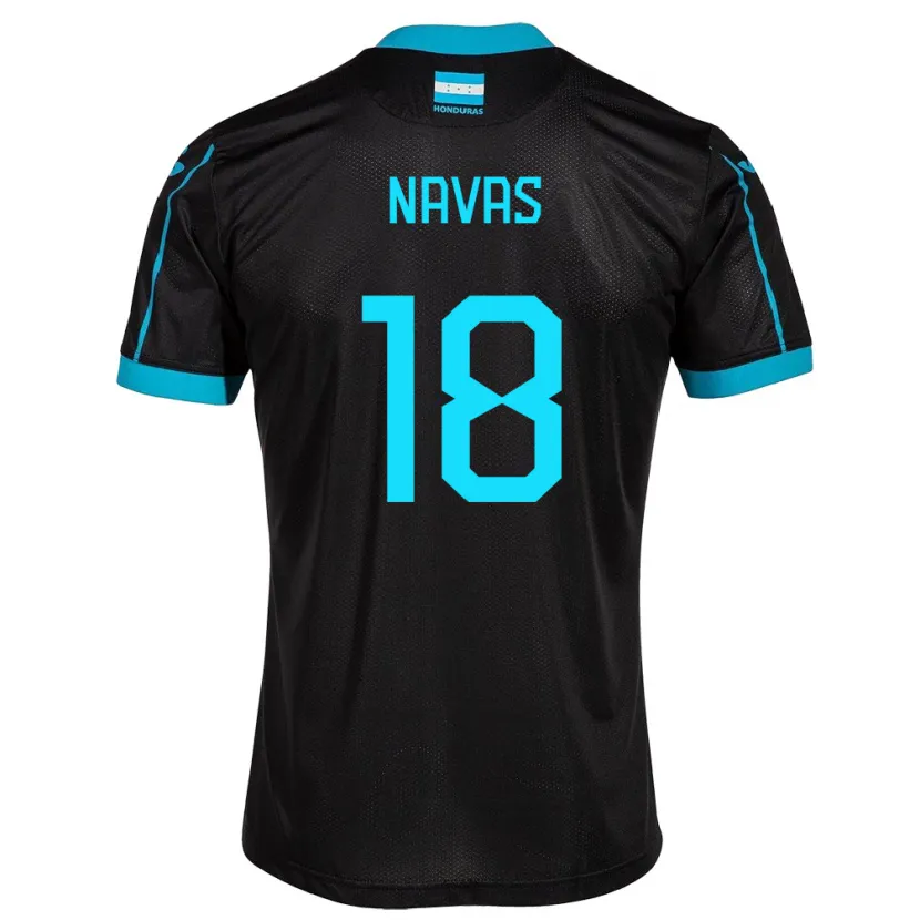 Danxen Dětské Honduras Johan Navas #18 Černá Daleko Hráčské Dresy 24-26 Dres
