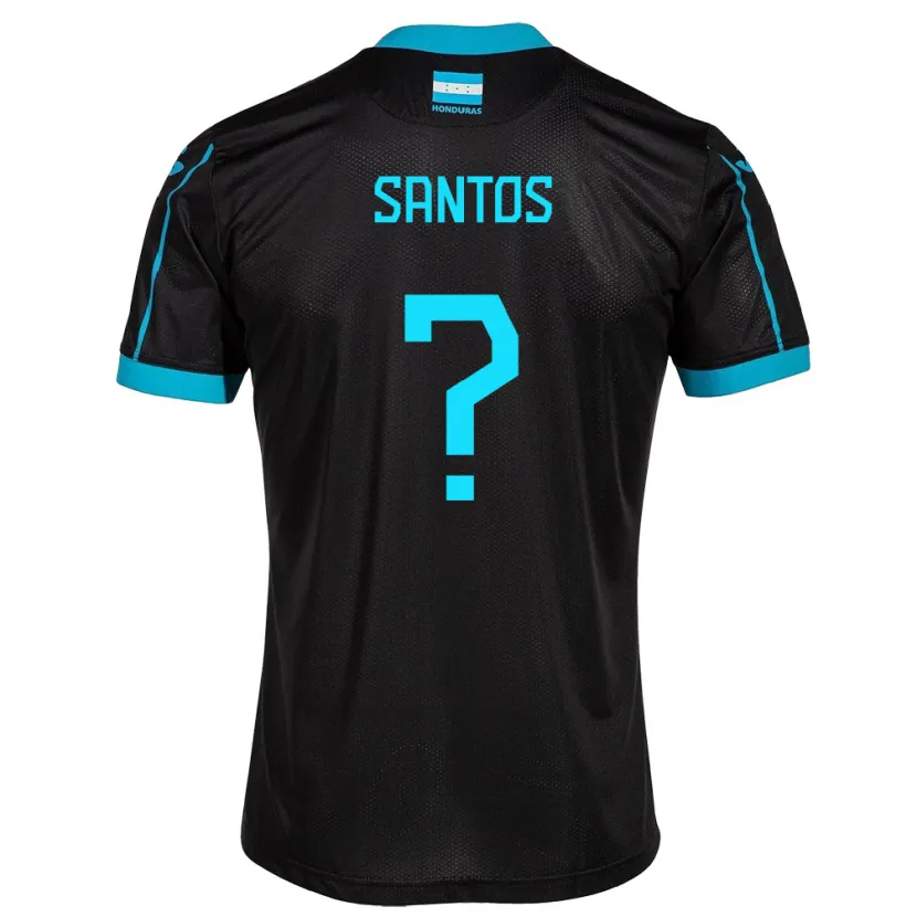Danxen Dětské Honduras Denessis Santos #0 Černá Daleko Hráčské Dresy 24-26 Dres