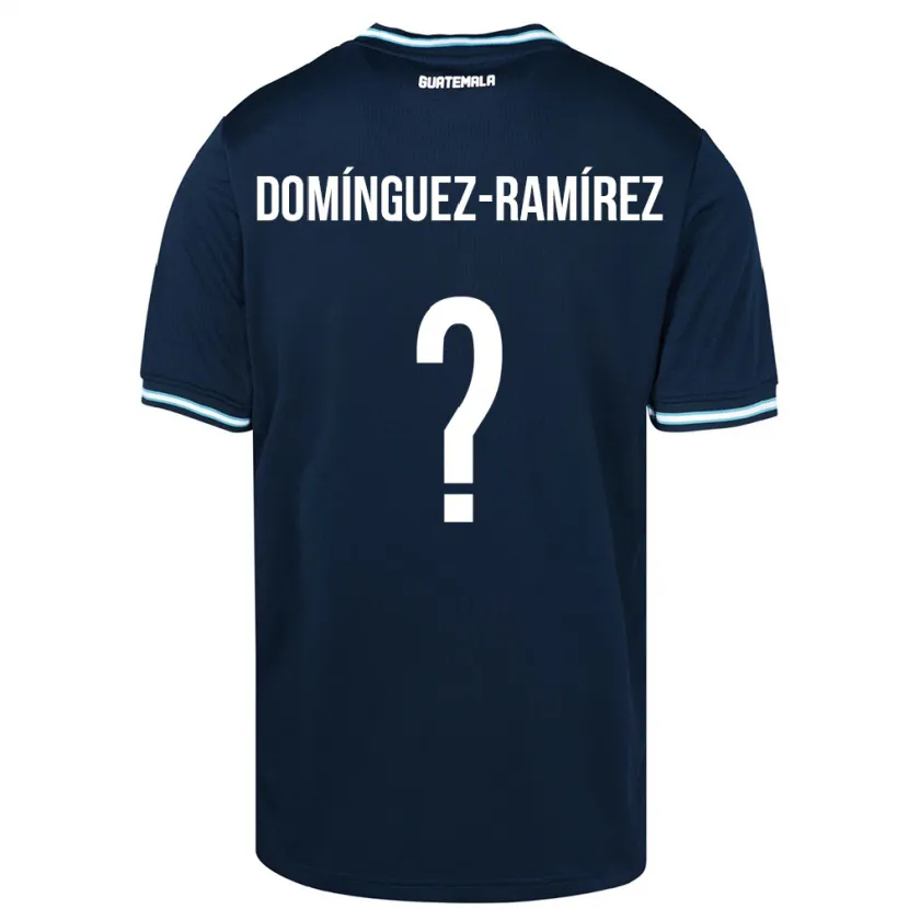Danxen Dětské Guatemala Marco Domínguez-Ramírez #0 Modrý Daleko Hráčské Dresy 24-26 Dres