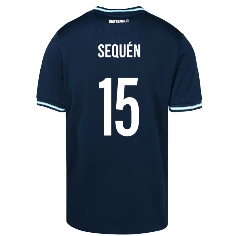 Danxen Dětské Guatemala Marlon Sequén #15 Modrý Daleko Hráčské Dresy 24-26 Dres