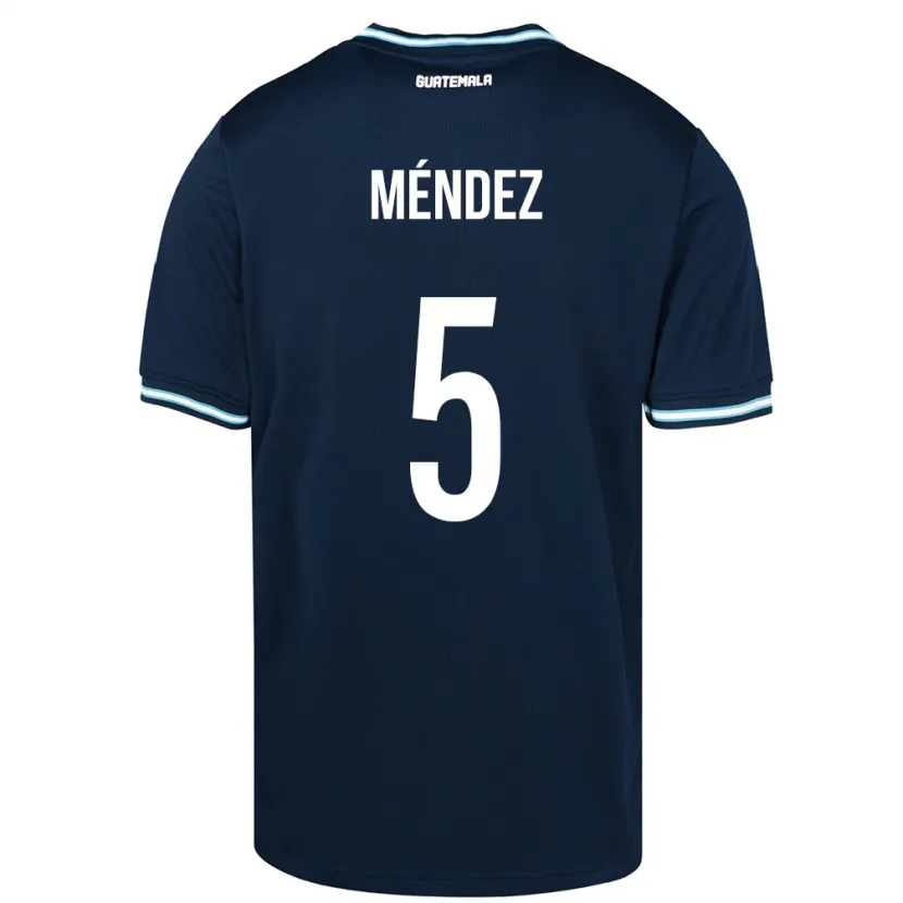Danxen Dětské Guatemala Diego Méndez #5 Modrý Daleko Hráčské Dresy 24-26 Dres