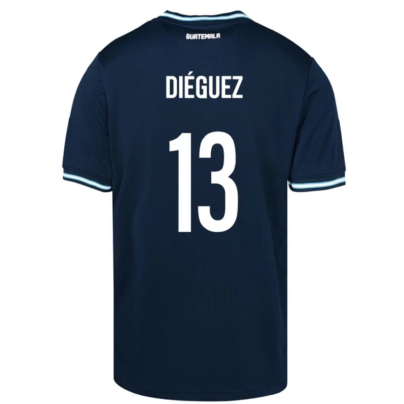 Danxen Dětské Guatemala Jonathan Diéguez #13 Modrý Daleko Hráčské Dresy 24-26 Dres