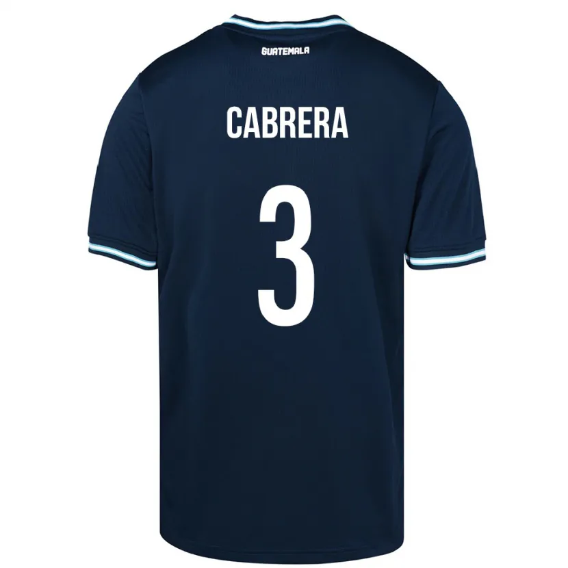 Danxen Dětské Guatemala Gabriel Cabrera #3 Modrý Daleko Hráčské Dresy 24-26 Dres