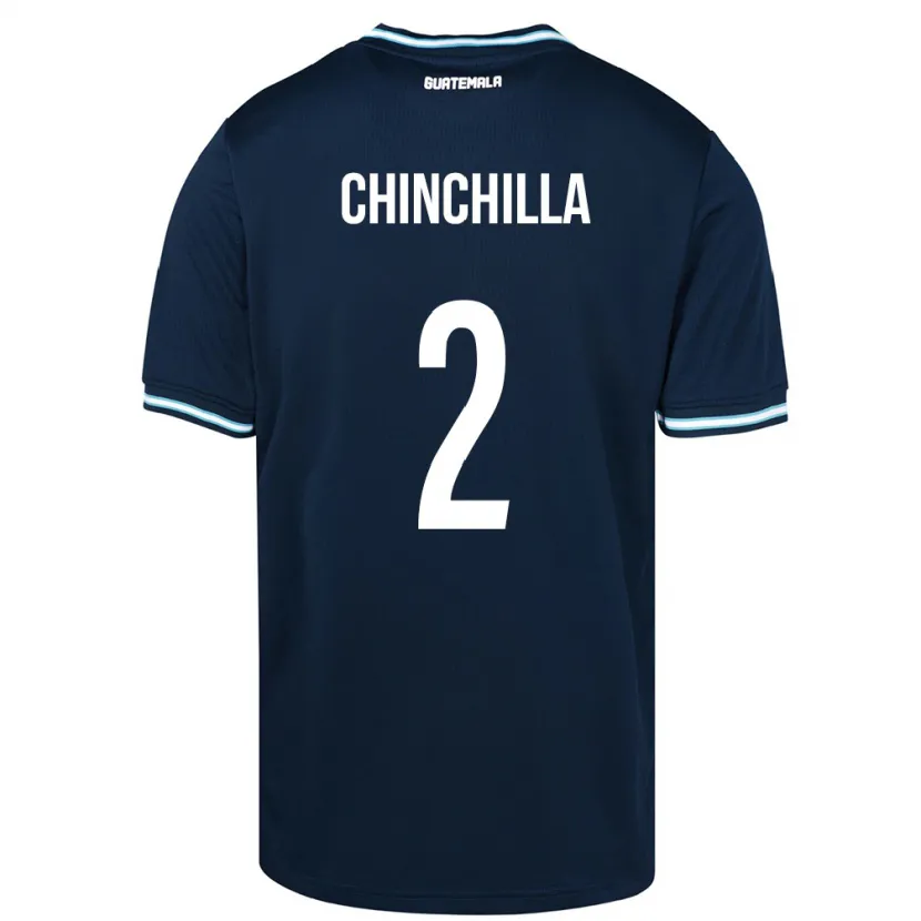 Danxen Dětské Guatemala Nicolás Chinchilla #2 Modrý Daleko Hráčské Dresy 24-26 Dres