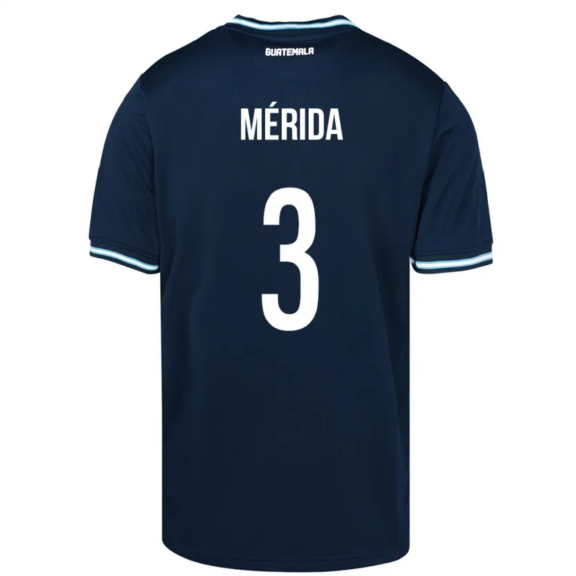 Danxen Dětské Guatemala Daniel Mérida #3 Modrý Daleko Hráčské Dresy 24-26 Dres