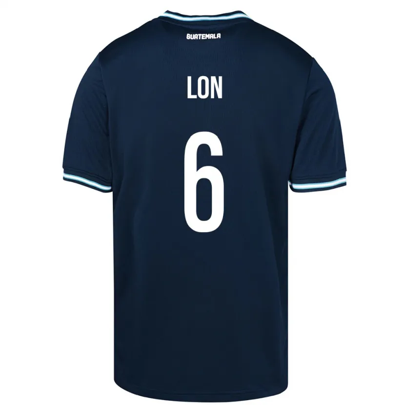 Danxen Dětské Guatemala Ariel Lon #6 Modrý Daleko Hráčské Dresy 24-26 Dres
