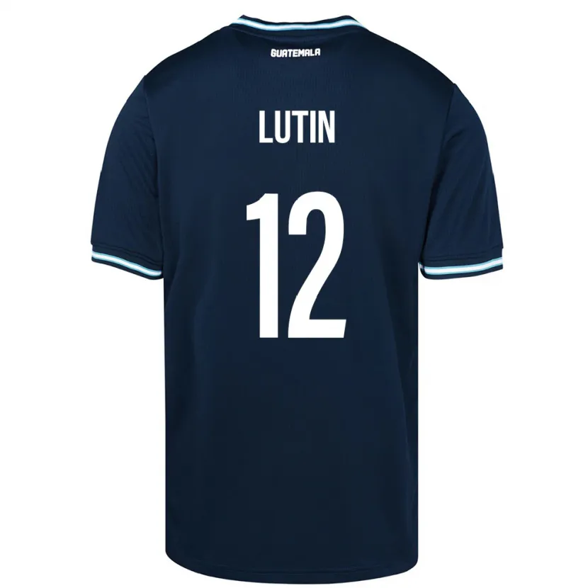Danxen Dětské Guatemala John Lutin #12 Modrý Daleko Hráčské Dresy 24-26 Dres