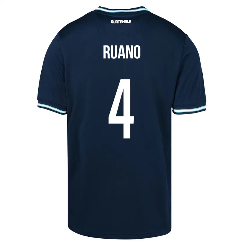 Danxen Dětské Guatemala Michelle Ruano #4 Modrý Daleko Hráčské Dresy 24-26 Dres