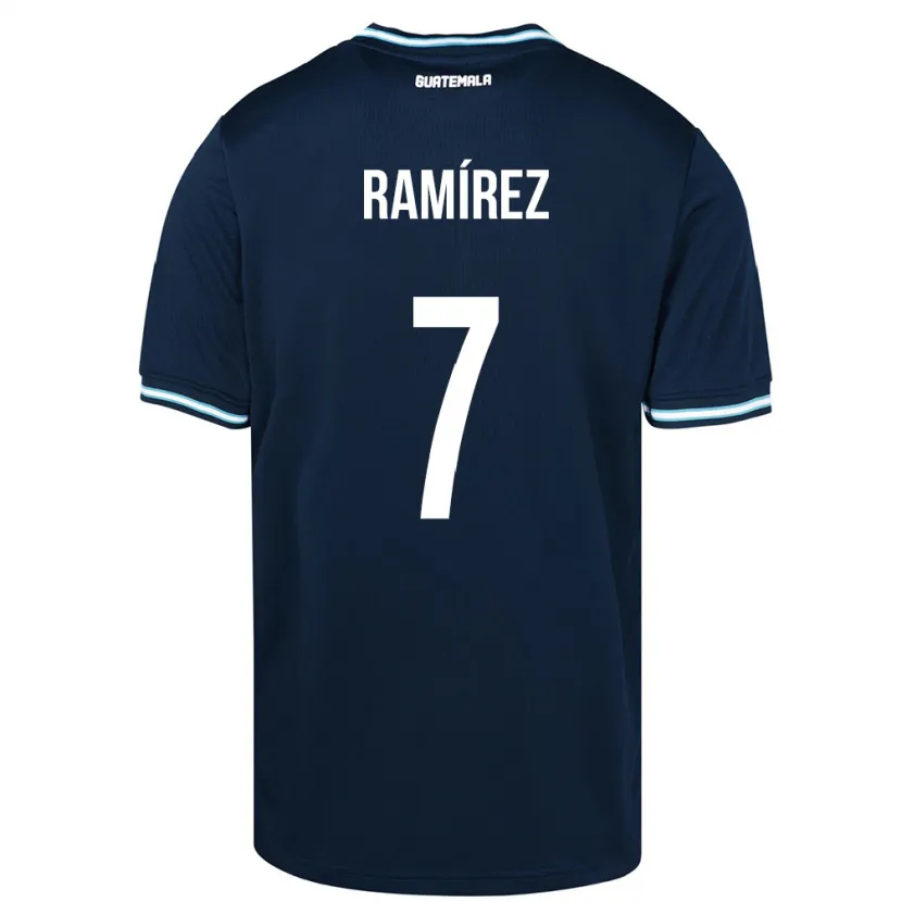 Danxen Dětské Guatemala Leslie Ramírez #7 Modrý Daleko Hráčské Dresy 24-26 Dres