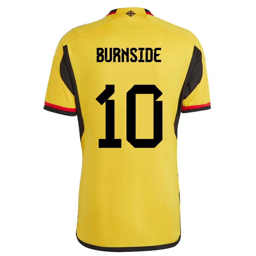 Danxen Dětské Severní Irsko Callum Burnside #10 Bílý Daleko Hráčské Dresy 24-26 Dres