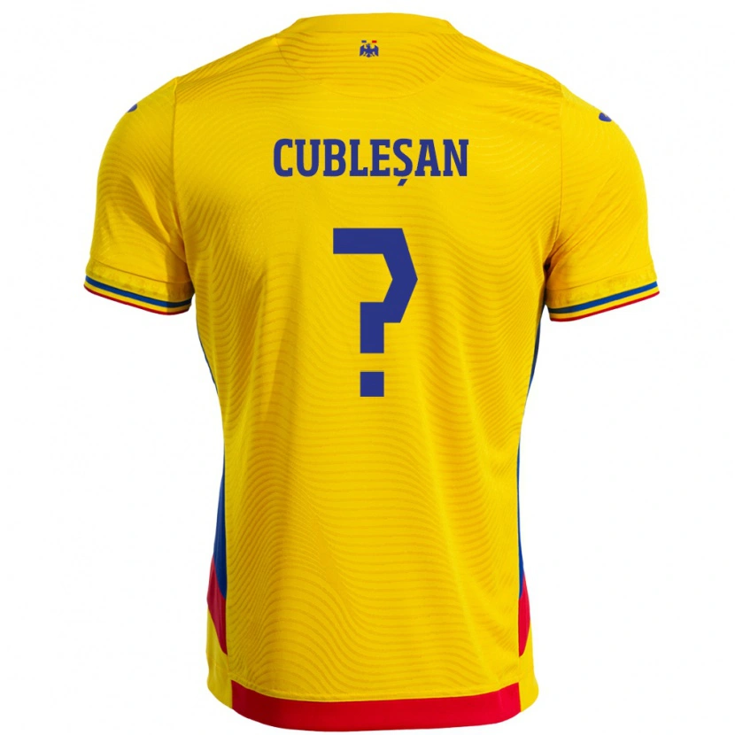 Danxen Pánské Rumunsko Andrei Cubleșan #0 Žlutá Domů Hráčské Dresy 24-26 Dres