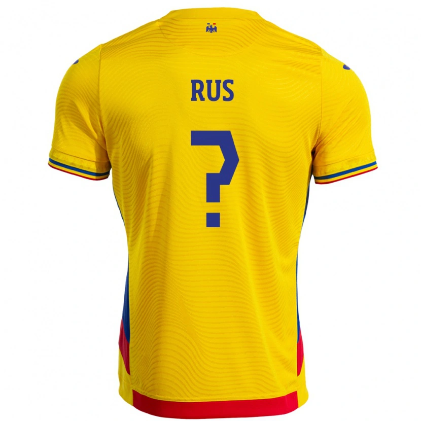 Danxen Pánské Rumunsko Jayden Rus #0 Žlutá Domů Hráčské Dresy 24-26 Dres